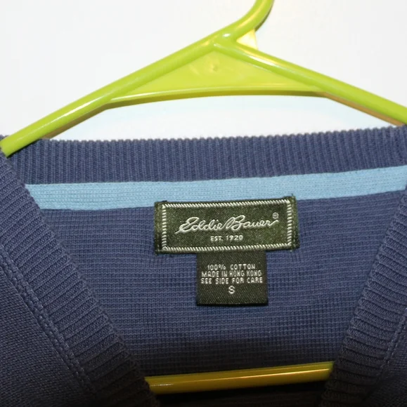 Men's Blue Eddie Bauer Sweater - Picture 5 of 6